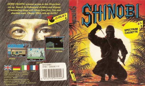 Shinobi box art for ZX Spectrum
